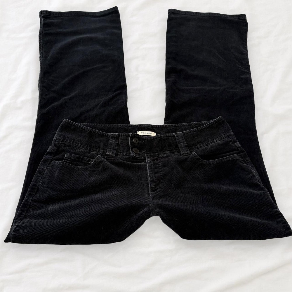 Dockers Black Corduroy Mid-Rise Bootcut Pants